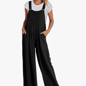 Women’s Jumpsuit Overalls Linen Wide Leg Jumpers